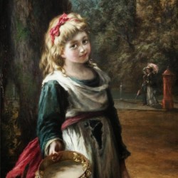 A young blonde girl